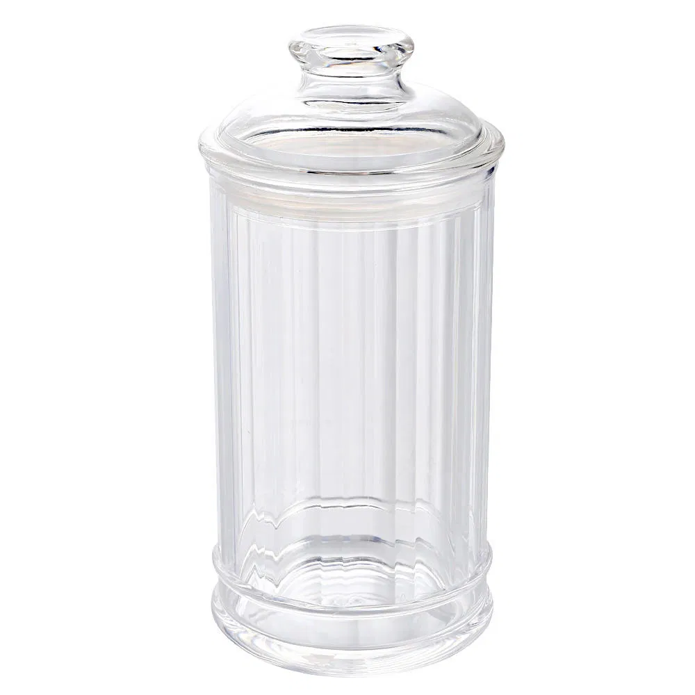 Geometric Storage Jars with Textured/Smooth Lids: 3 Styles, BPA-Free, Sugar/Creamer Pots