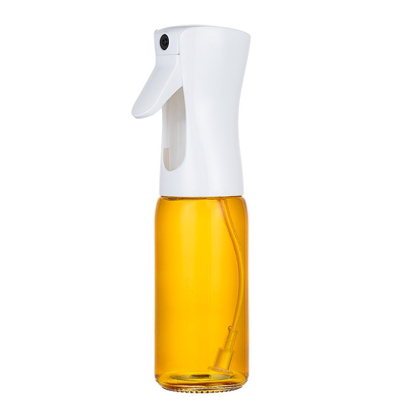 Wholesale Empty 220ml 300ml Lead Free Glass Kitchen Clear Cooking Oil Spray Bottle with Air Pressure Pump Olive Oil Sprayer