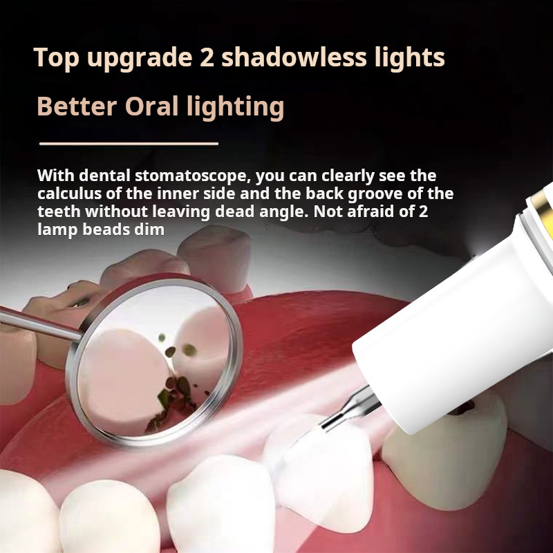Smart Ultrasonic Tooth Cleaner Electric Dental Scaler Calculus Remover Plaque Tartar Removal Teeth Cleaning Tool