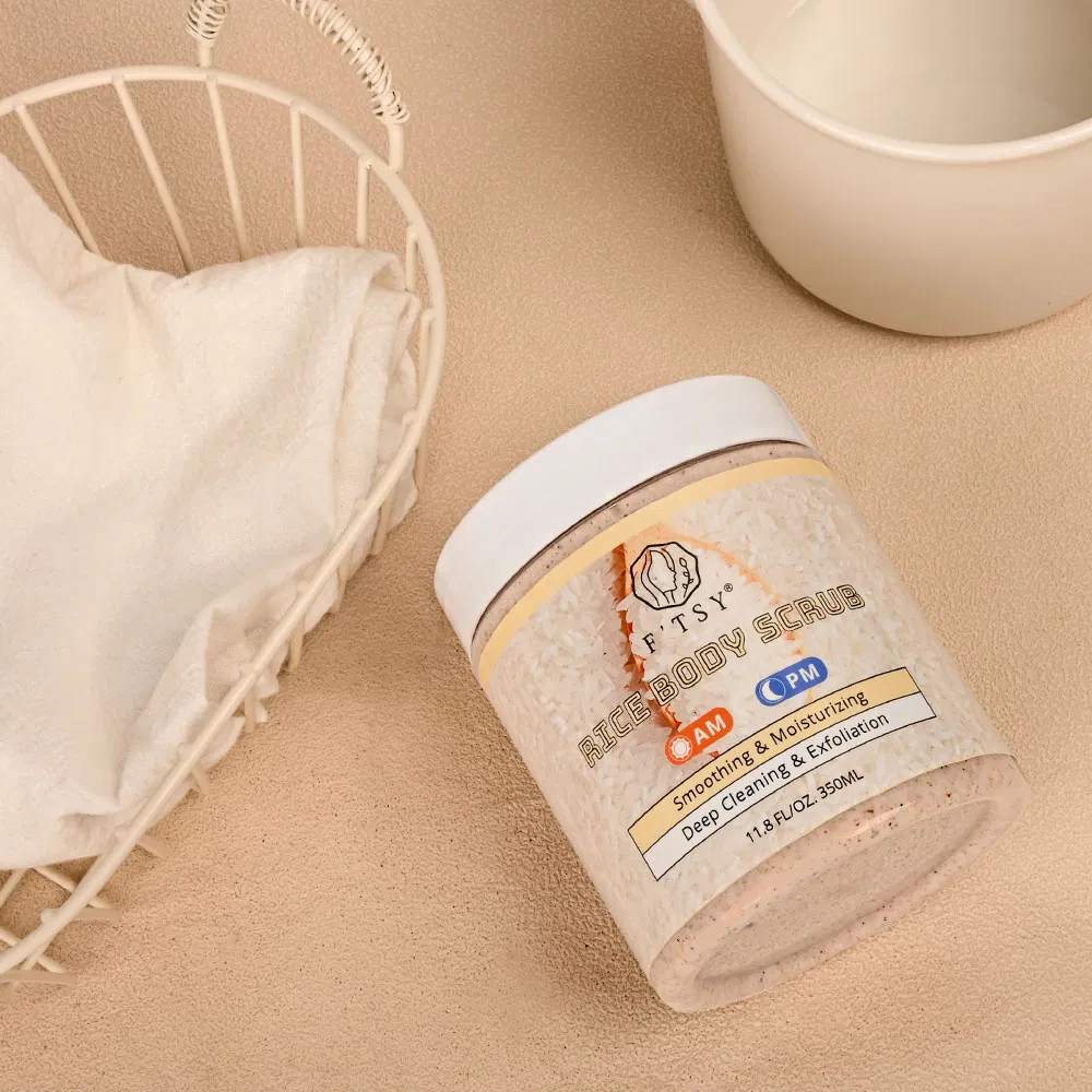 High Quality Exloliating Deep Cleaning Bath Sugar Rice Body Scrub
