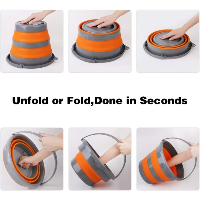 Promotional Hot-Selling Multiple Repurchase Durable Plastic Bucket Folding Round Tub Home Appliance