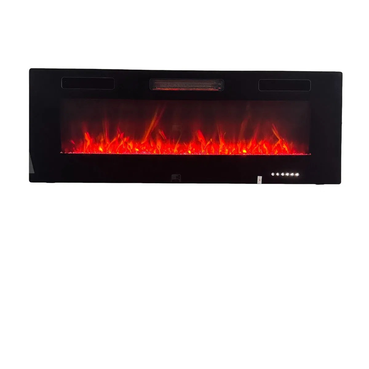 Встраиваемый электрический камин с закалённым стеклом