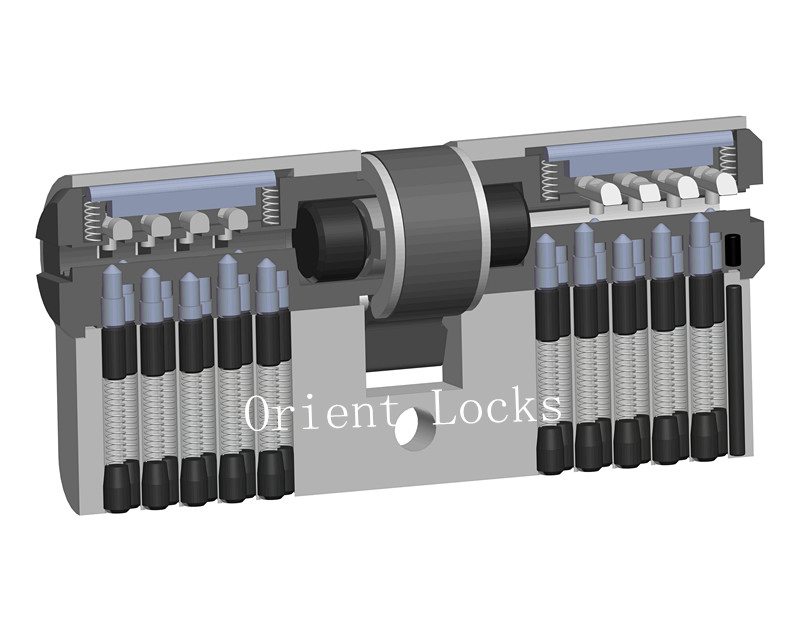 High Qulaity Double Pin Snake Key Way Cylinder with Emergency Function