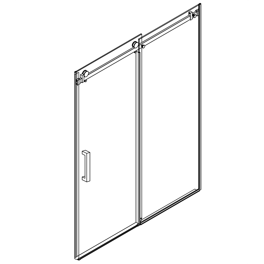 Frameless Sliding Shower Door 8mm or 10mm Tempered Glass SGCC Certificate