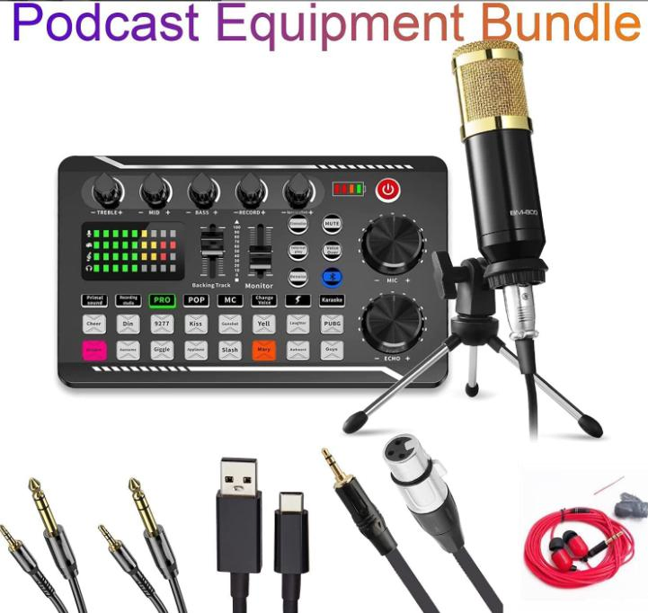 Live Broadcast Set Sound Card Mixer Professional Capacitor Mic Game Anchor