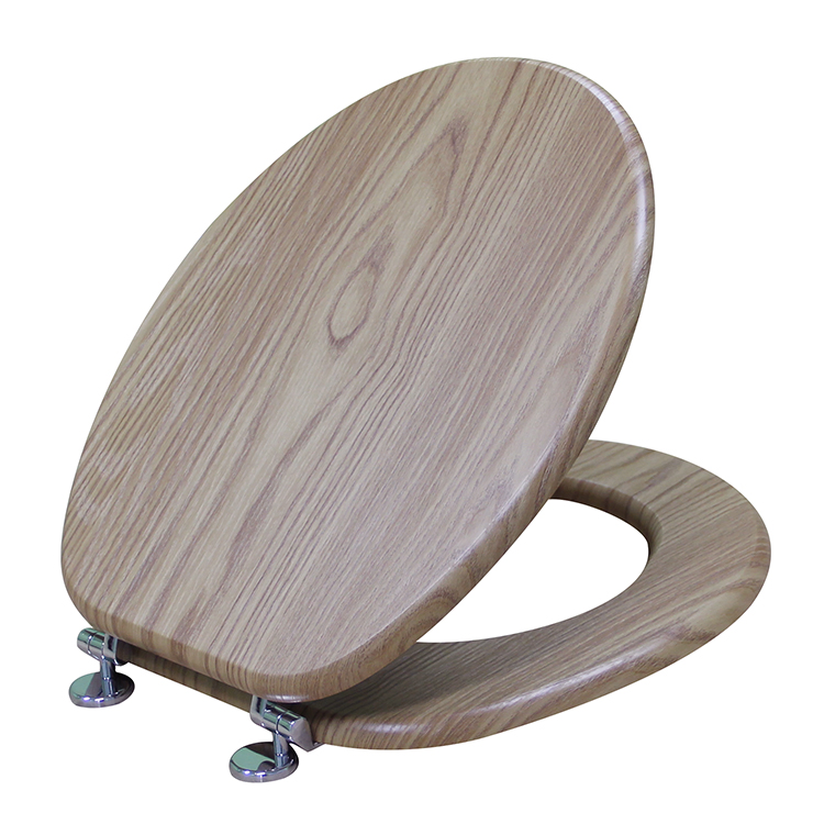 Sanipro Europe American Elongated Standards Bathroom U V Shape Toilet Lid White Wood Slow Down Toilet Seat Cover