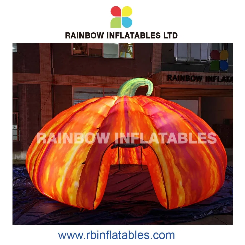 Giant Inflatable Pumpkin Tent with LED Glow: Eye-Catching Halloween Event Centerpiece
