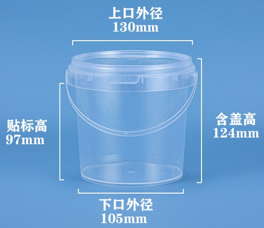 Clear Containers with Lid and Handle Food Storage Freezer and Microwave Safe