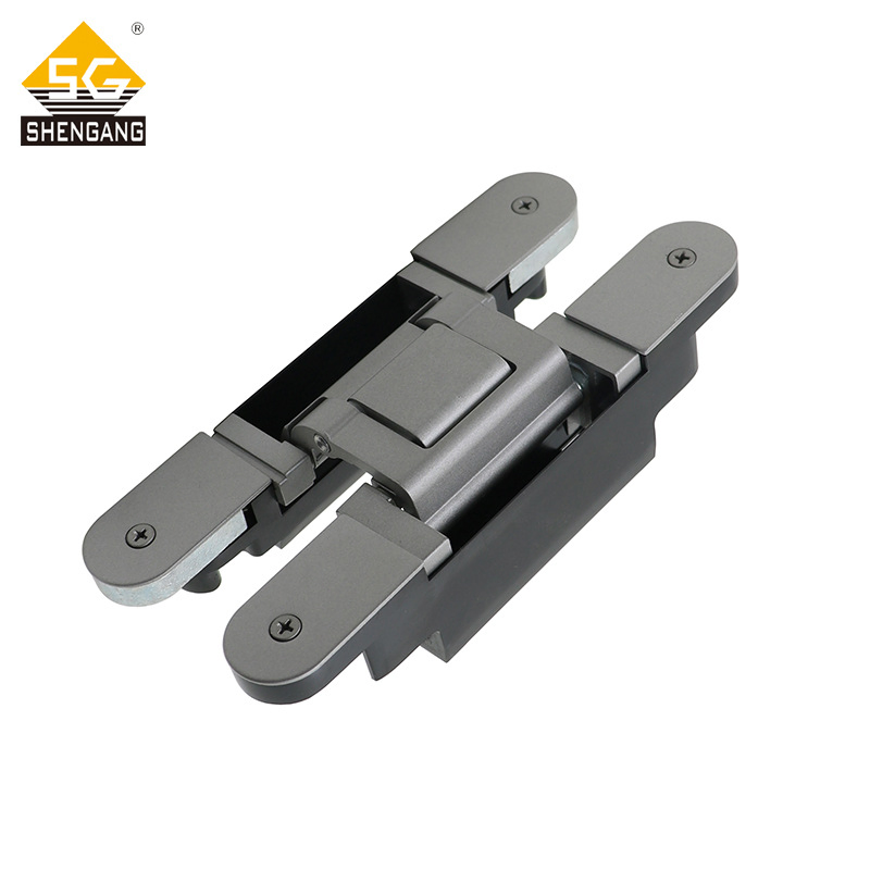 Heavy Duty 100kg off-Axis Panel Hinge 3D Invisibleconcealed Adjustable Zinc Alloy Hidden Hinge for Decoration Wainscot Board Wooden Laminate Swing Door