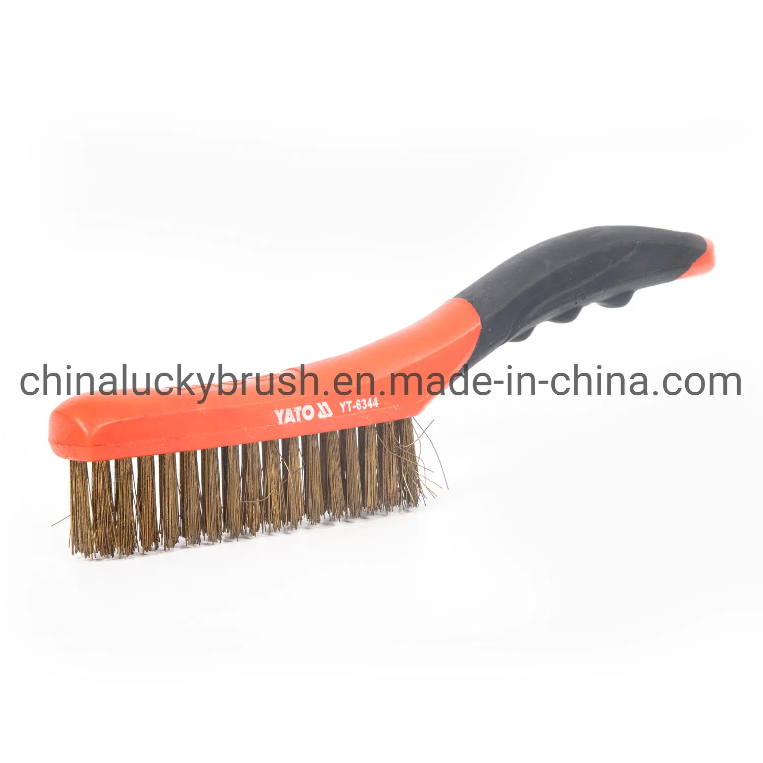 Double Colour Plastic Handle Steel Wire Barbecue Brush (YY-502)