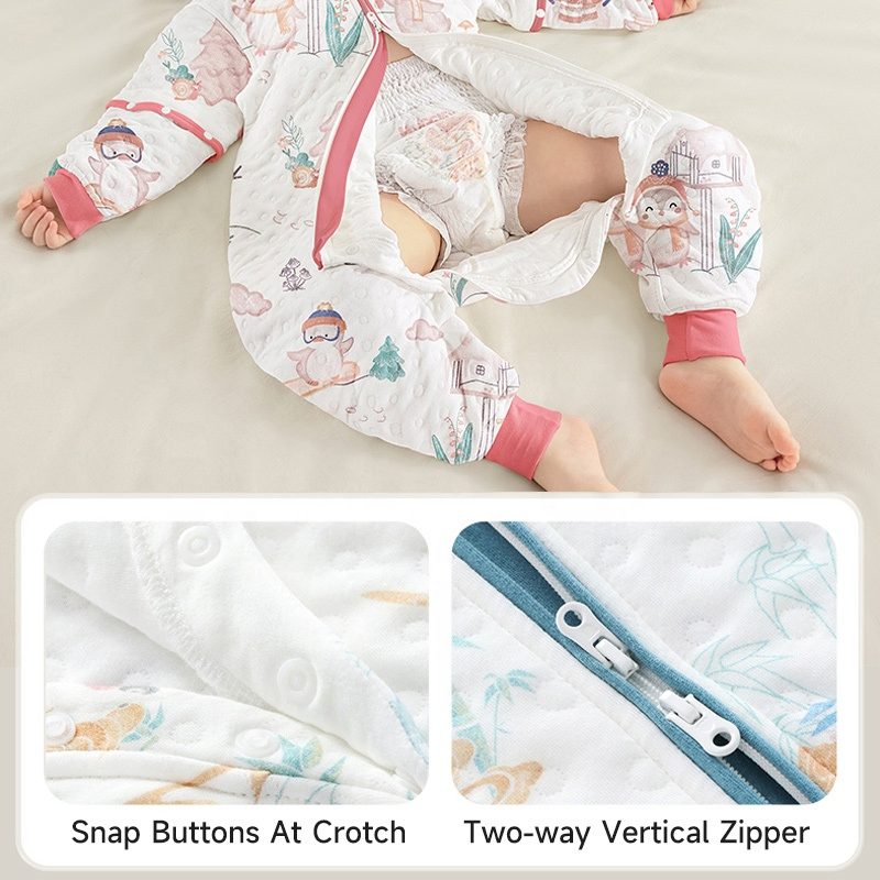 Customizable Toddler Winter Anti-Bacteria Sleeping Sack Newborn Infant Soft Air Layer Constant Temperature Sleep Bag
