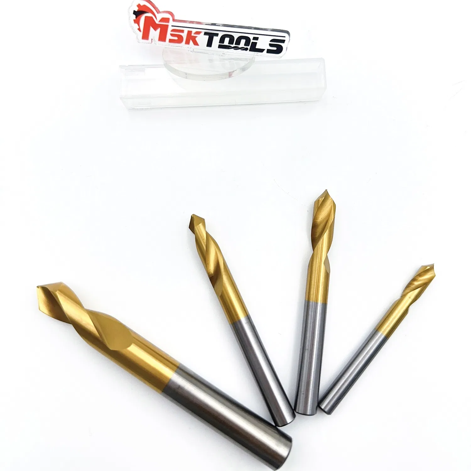 Premium High Speed Steel Tin Coating 90 Deg Spotting Drill for Metal