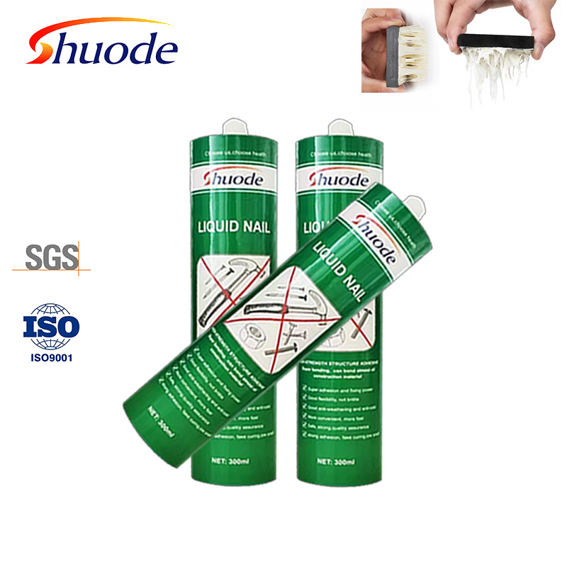 Shuode High Quality No Nail Quick Drying Architectural Grade Colored Waterproof Windows Concrete Joint Sealant Silicone Adhesive