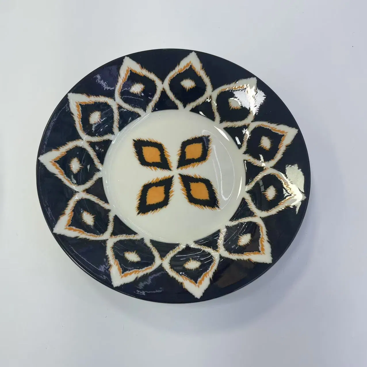 Eco-Friendly Healthy Pad Printing 1 Soup Plate 8" Porcelain Ceramic Tableware