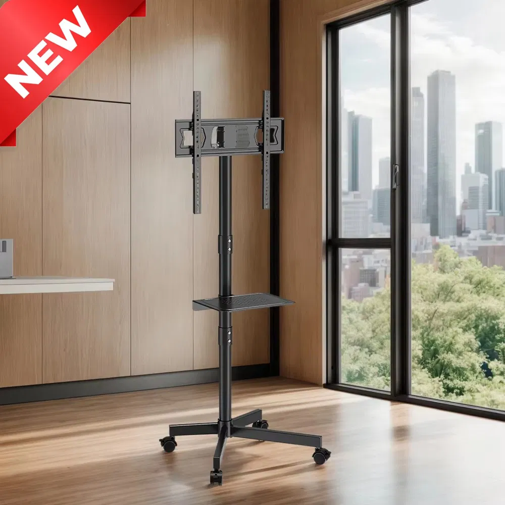 Floor Stand Holder for Mobile TV Cart Bracket, 300n Capacity
