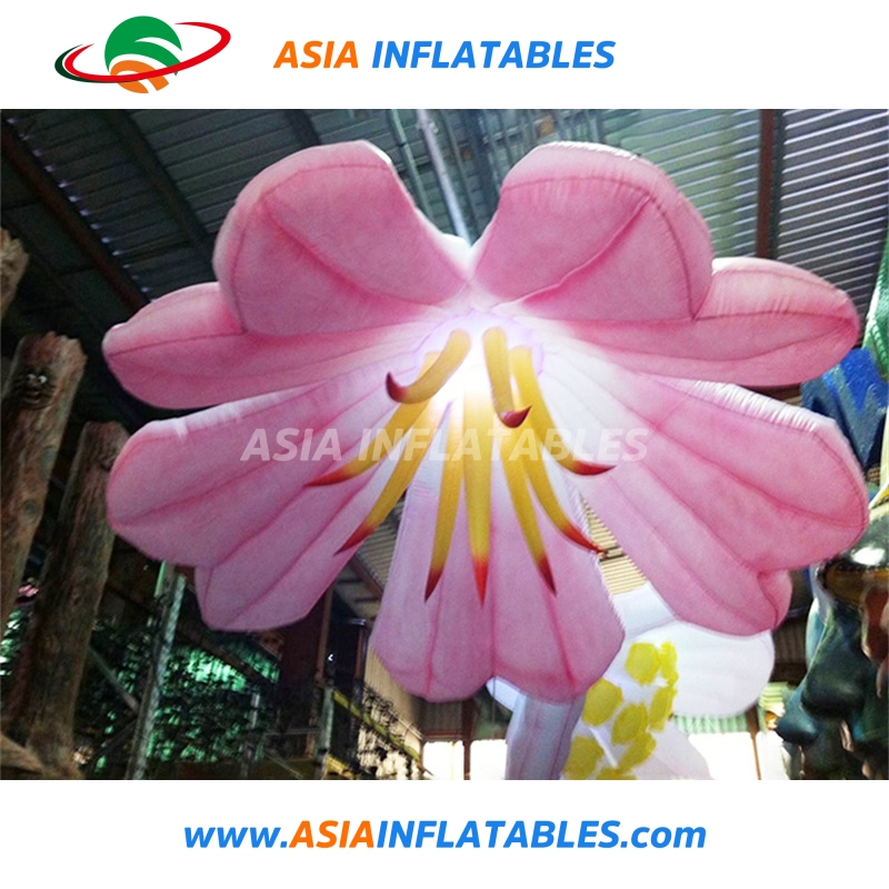 Inflatable LED Lighting Party Decoration Flower with Stand Pole