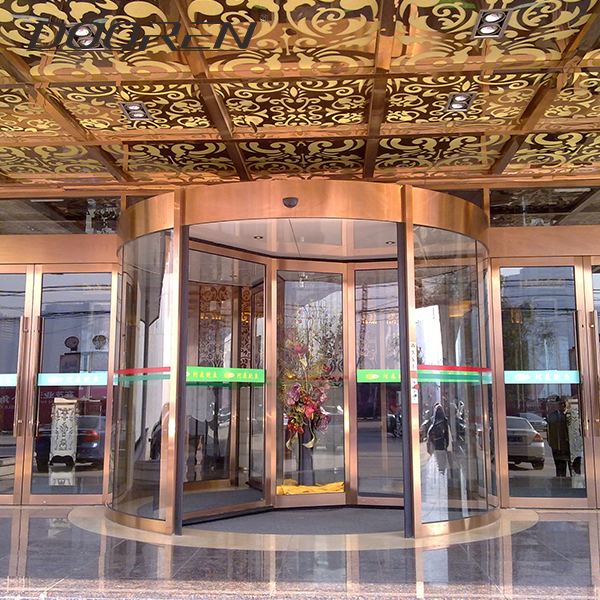 Automatic Crystal Revolving Door, All-Glass Revolving Door