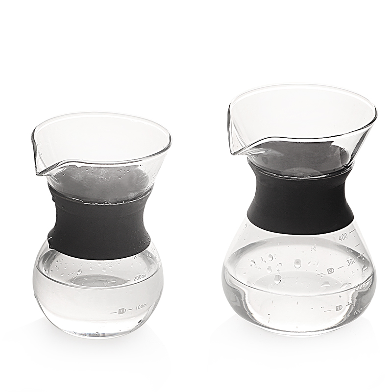 400ml Heat Resistant Glass Coffee Carafe with Black Band