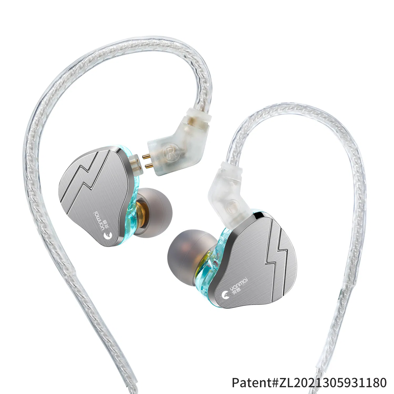 Professional Hybrid in-Ear Wired Monitoring Headphones with Balanced Armature and Dynamic Drivers 3.5mm + 6.3mm Plugs Ergonomic Design for Comfortable Long-Wea