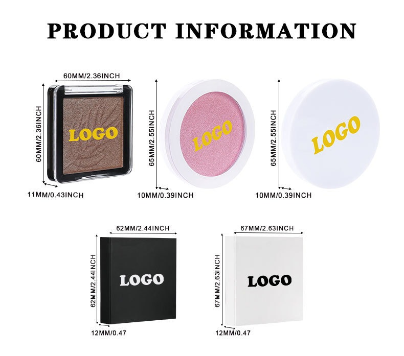 Face Makeup Contouring Shimmer High Pigment Pressed Powder Bronzer & Highlighters