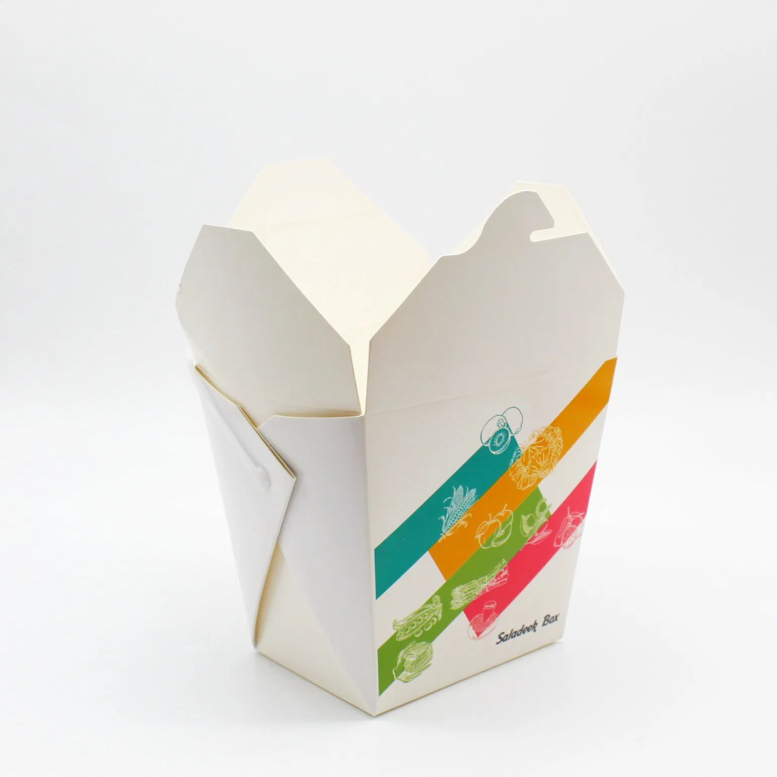 Custom Wholesale Eco-Friendly Disposable Takeaway Square Paper Box Fast Food Container