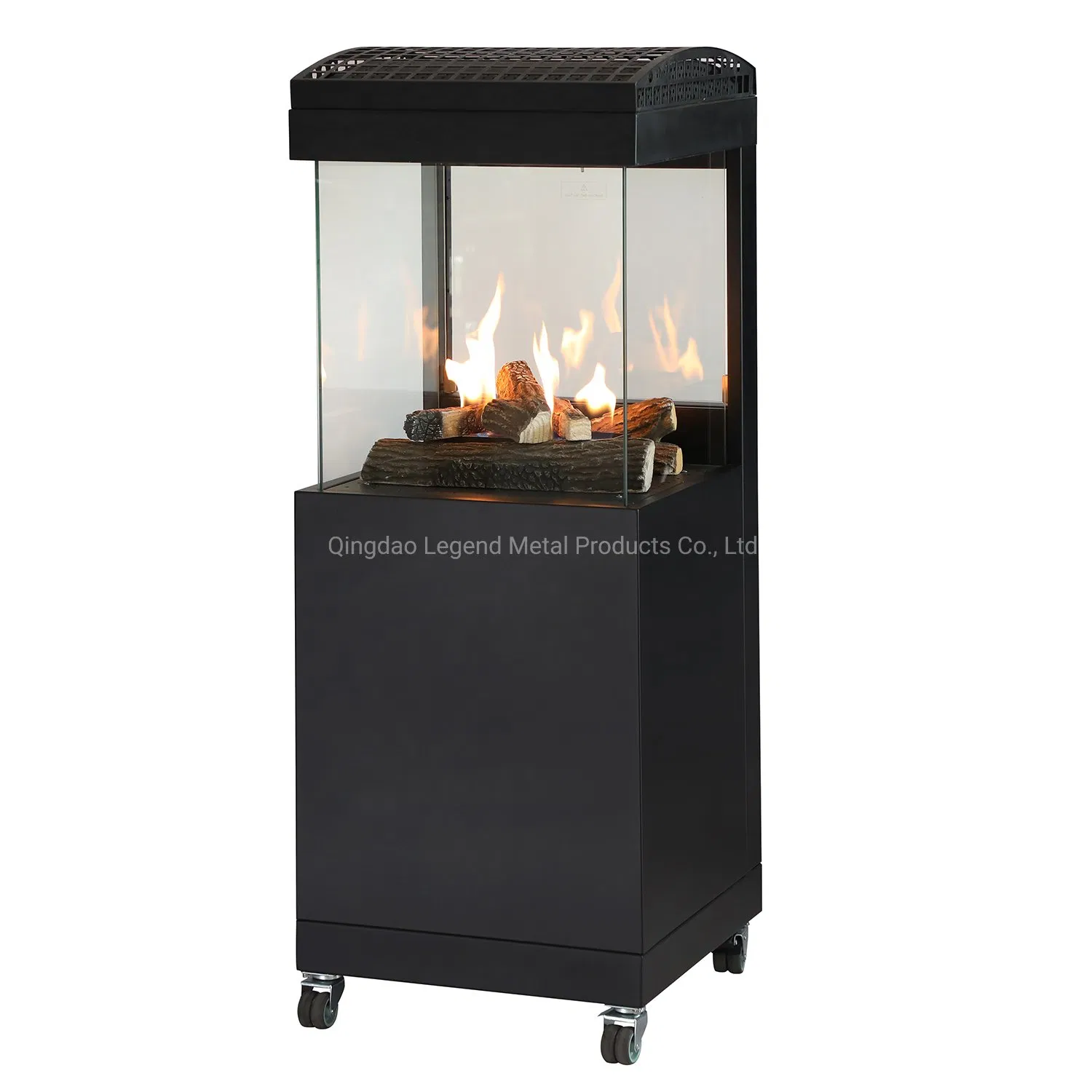 Outdoor Gas Fireplace with Ceramic Glass for Restaurant Use by LPG Muztag 500b