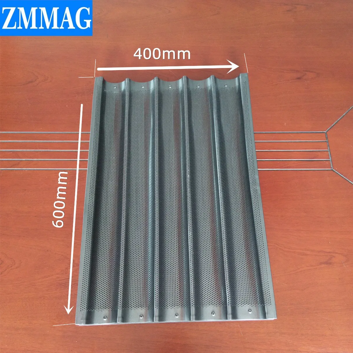 Commerical 5 Goove Non-Stick Aluminum Alloy Baguette Mold Baking Tray (ZMF-5N)