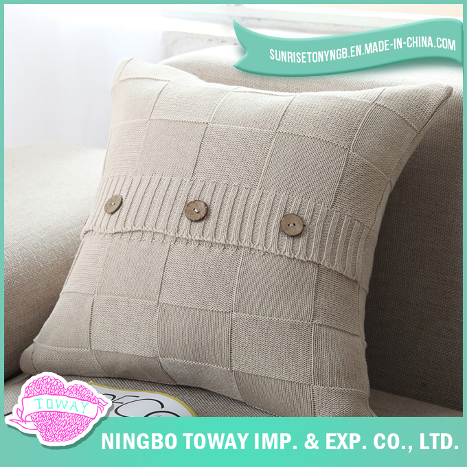 Custom Throw Pillow Case Blank Watercolor Knitted Cushion Cover