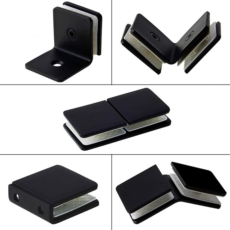 Square Glass Clamp for Flat Surface (Stainless Steel 316) by Inline Design