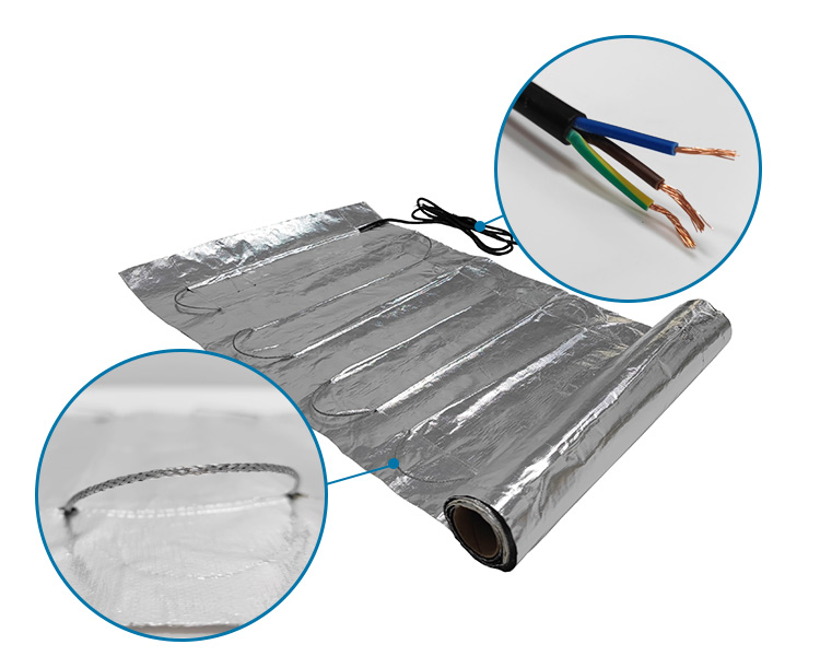 Aluminum Foil Under Tile Heat Mat for Warm Carbon Fiber Floor
