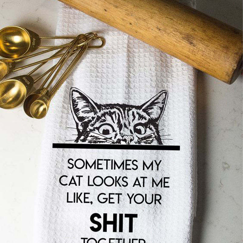 Eco-Friendly Custom Printed Quick-Dry Cotton Linen Tea Towels