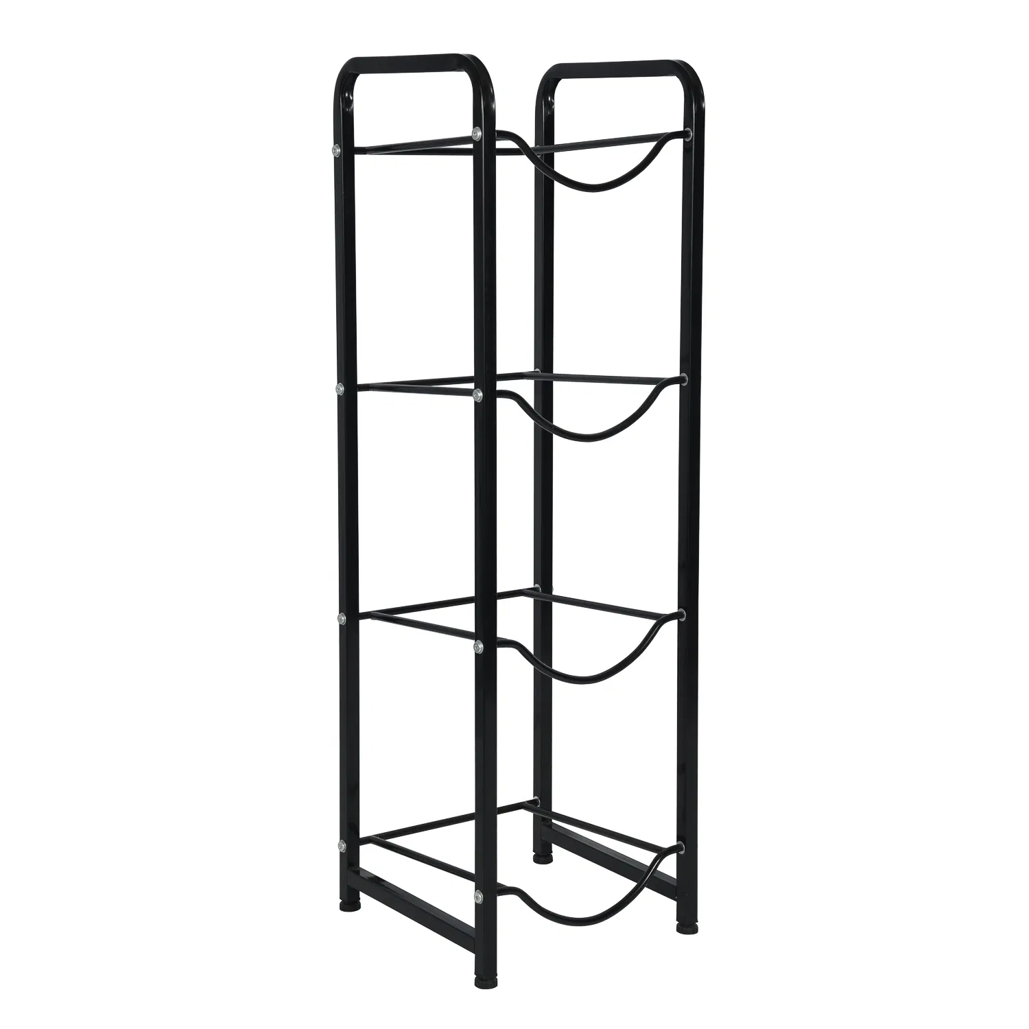 4 Tiers 5 Gallon Metal Water Bottle Holder Water Bottle Storage Rack
