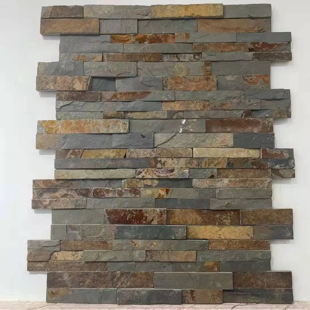Multicolor Rusty Slate Culture Stone Tiles for Roofing Walling Flooring Pool Table Slate