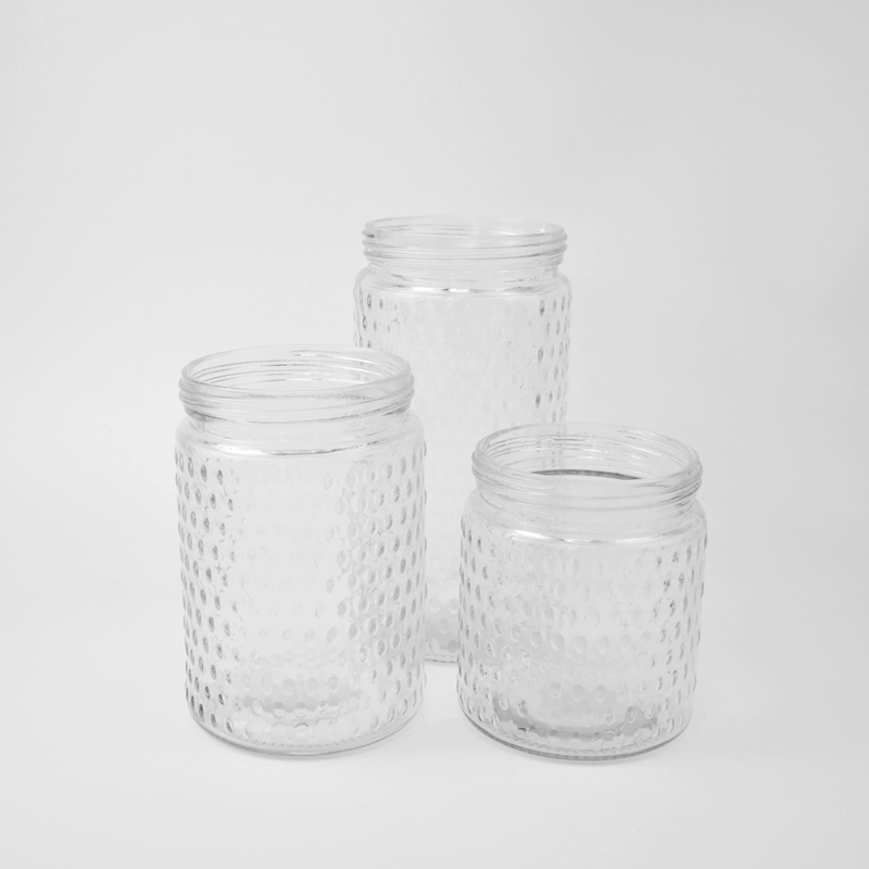 Cylinder Dried Fruit Grain Glass Storage Jar for Home Kitchen