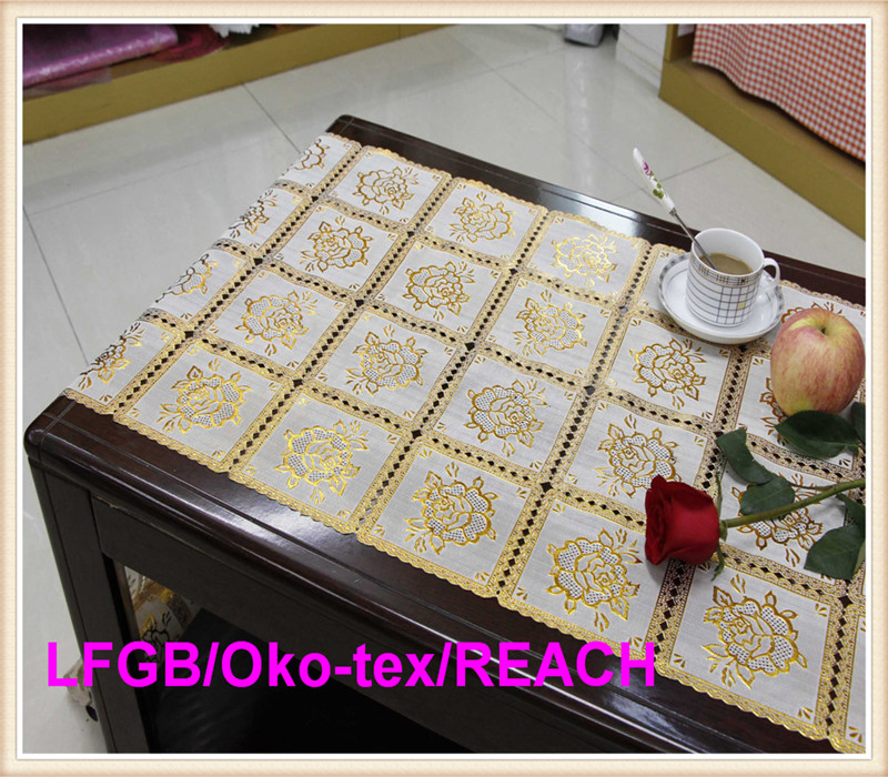PVC Gold Lace Doily 30cmx46cm