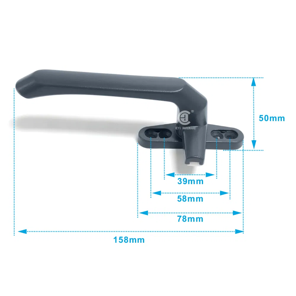 Transmission Handle Lock Casement Window Aluminum Alloy Accessories 7 Shape Handle