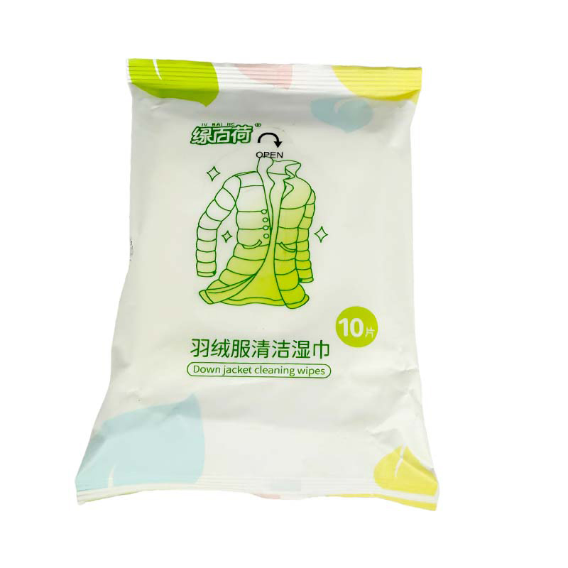 Factory Hot Selling Down Jacket Cleaning Wet Wipes Stain Remover Wet Wipes