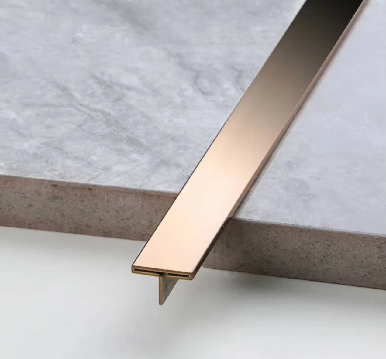 India 201 304 T Patti Wall Transitions Stainless Steel T-Shaped Edge Trim Strip for Skirting Line