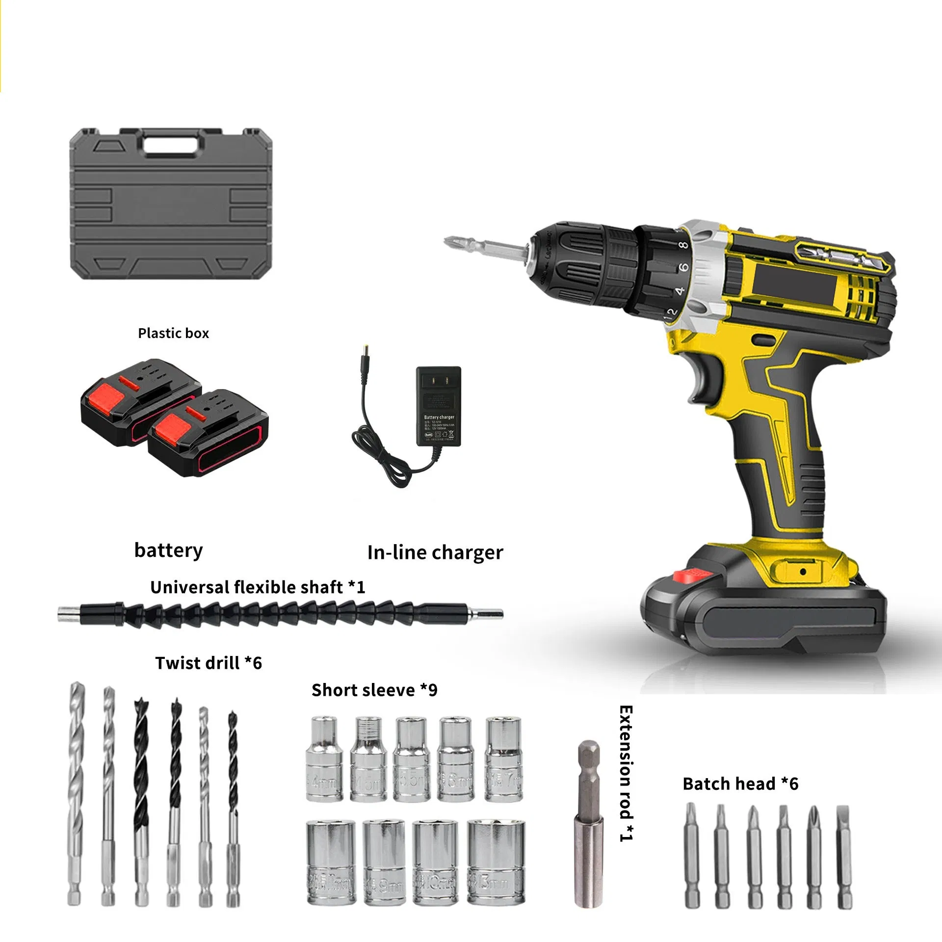 400W 20V Cordless Impact Drill Power Tool Set Factory Direct Sales Electrical Tools Set Power Tools Set Cordless Drill