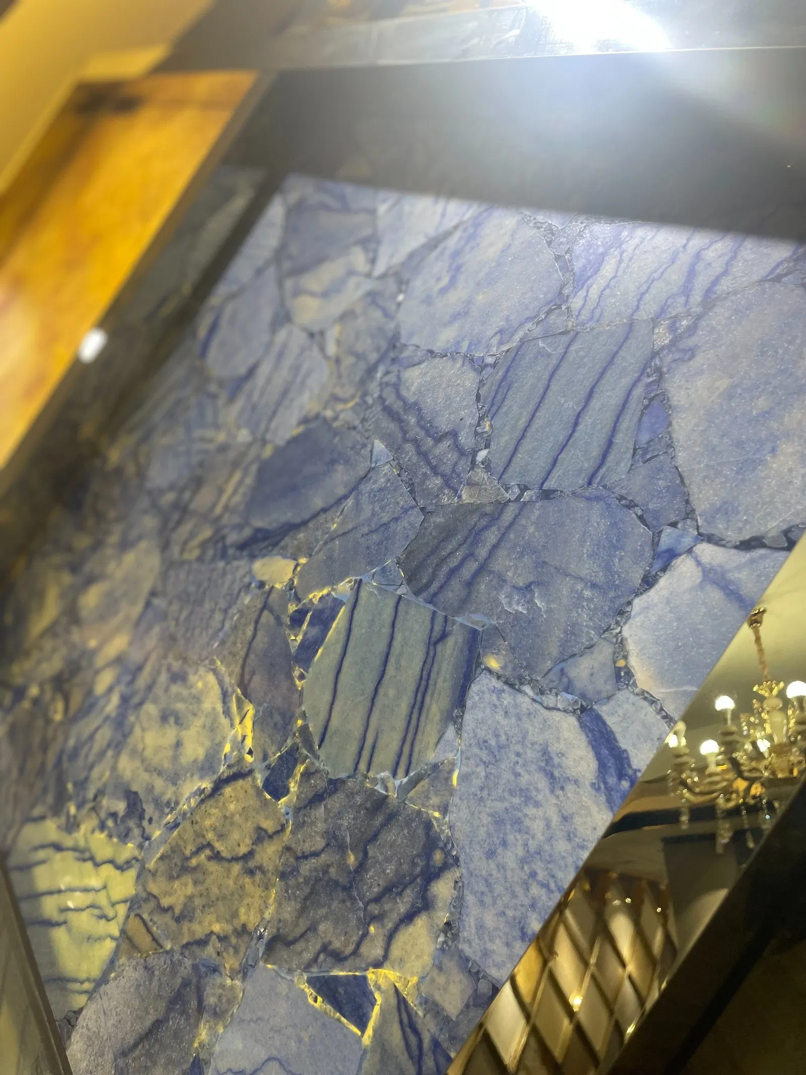 Transparent Backlight China Semi Precious Stone for Decoration Bar Vantiy Top Table Tops Wall Background
