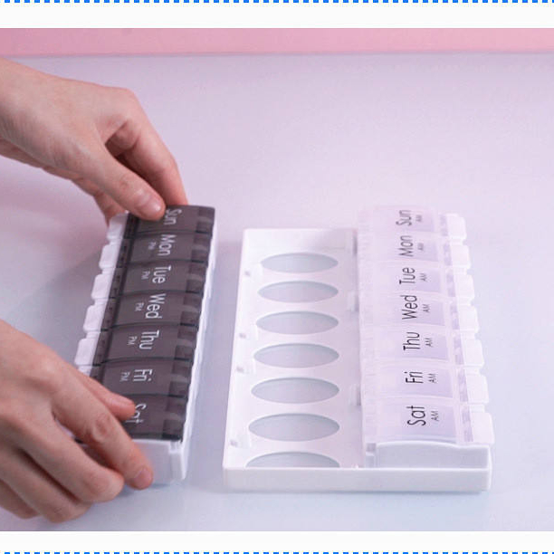 a Week Storage Boxes of Travel Press Type Bounce Medicine Box Classification