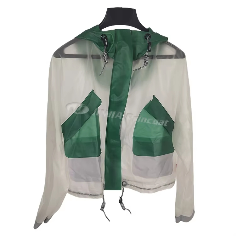 Factory Price Premium Waterproof Stylish Transparent Jacket Hiking TPU Raincoat Women Men