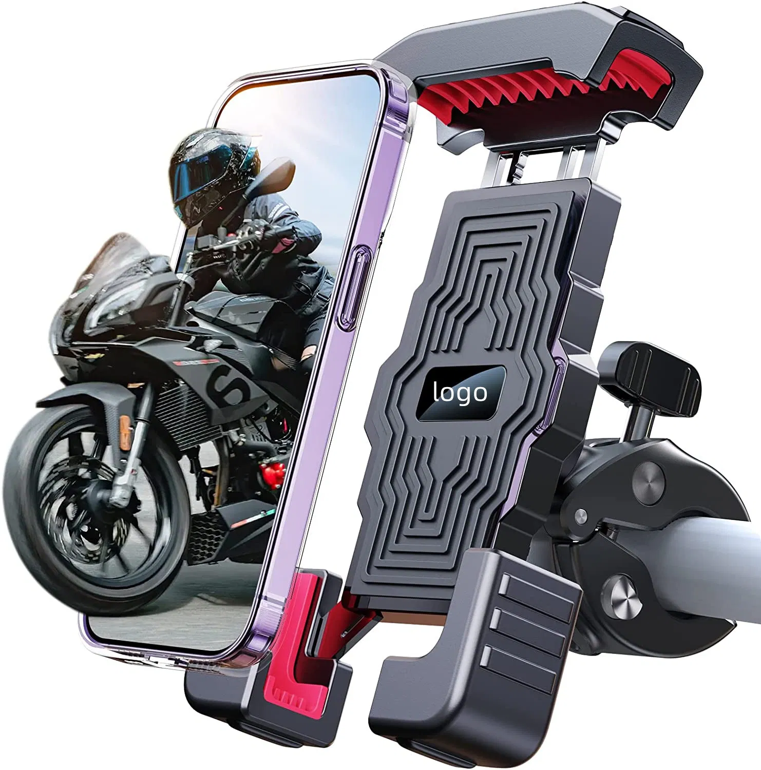 360 Degree Rotation Adjustable Bicycle Motorcycle Phone Mount Automatic Bike Phone Holder Stand