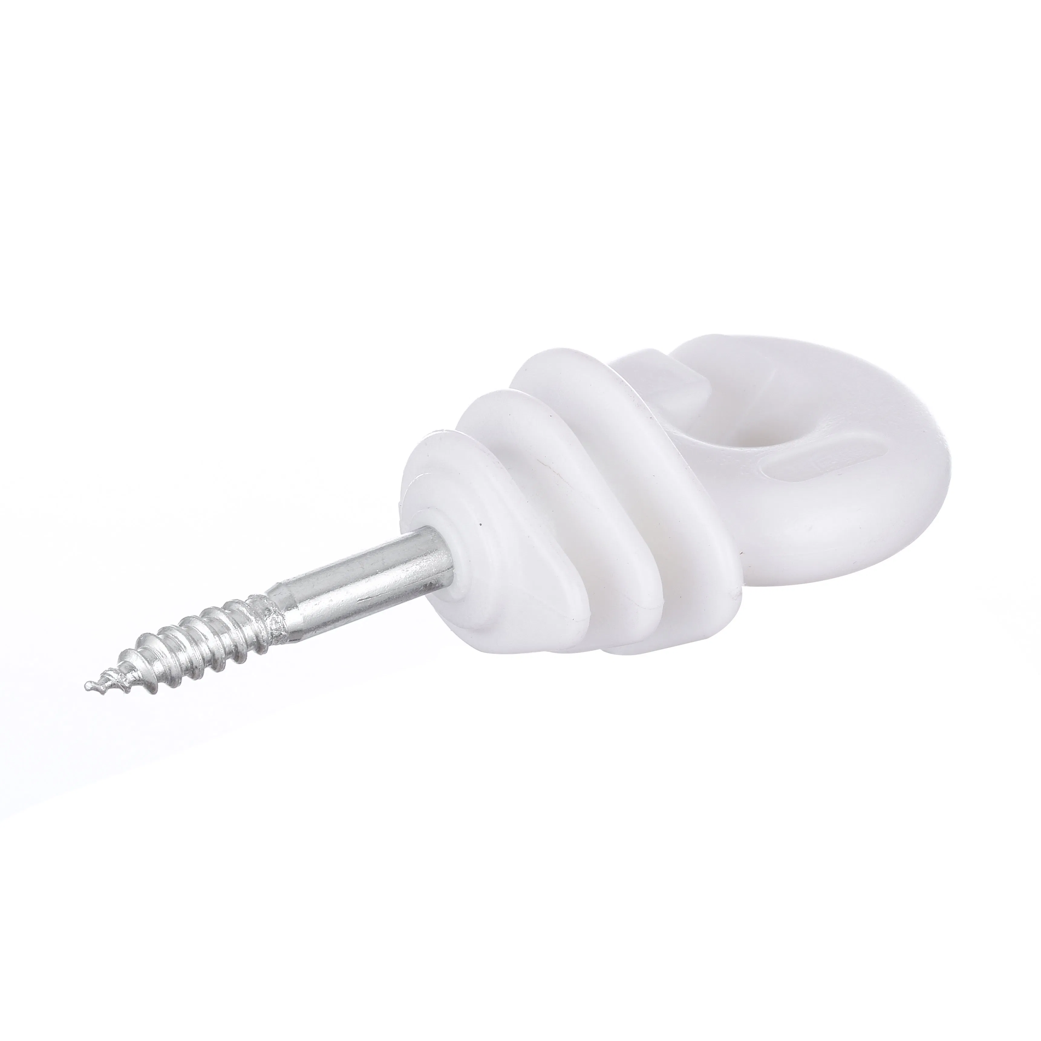 Customized Plastic Electric Fence Accessories 4mm Wire 5.8mm Wood Post Screw in Farm Fencing Ring Insulator