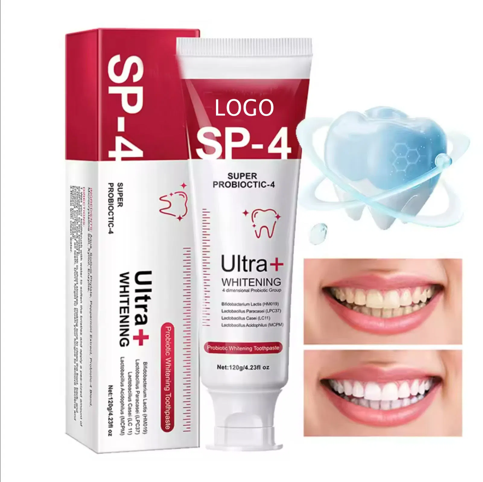 Private Label 120g Dental Gum Sp-4 Probiotics Whitening Toothpaste Sp-6 for Tooth Health