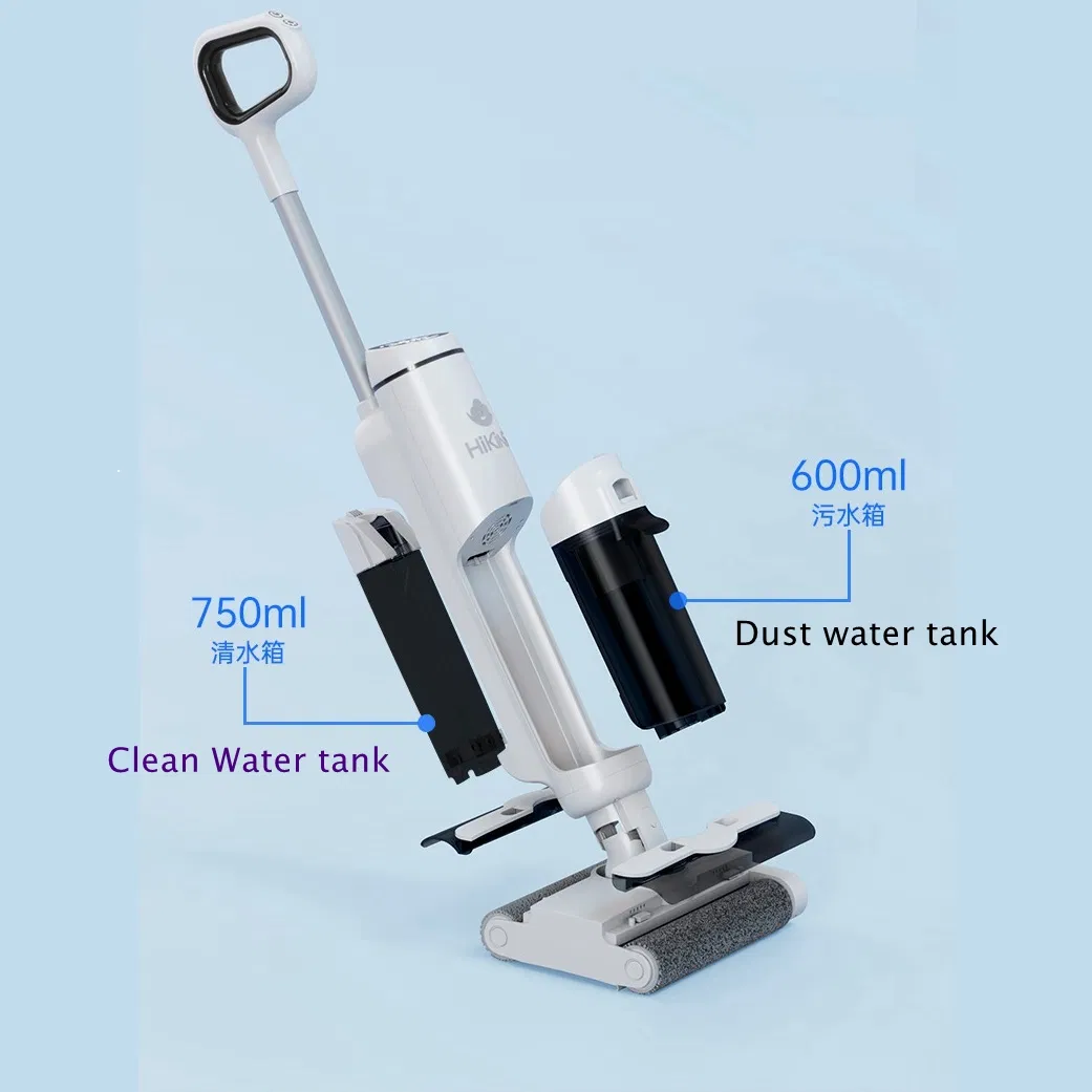 Upright Cordless Stick Double Roller Brush Floor Cleaner with Water Tank