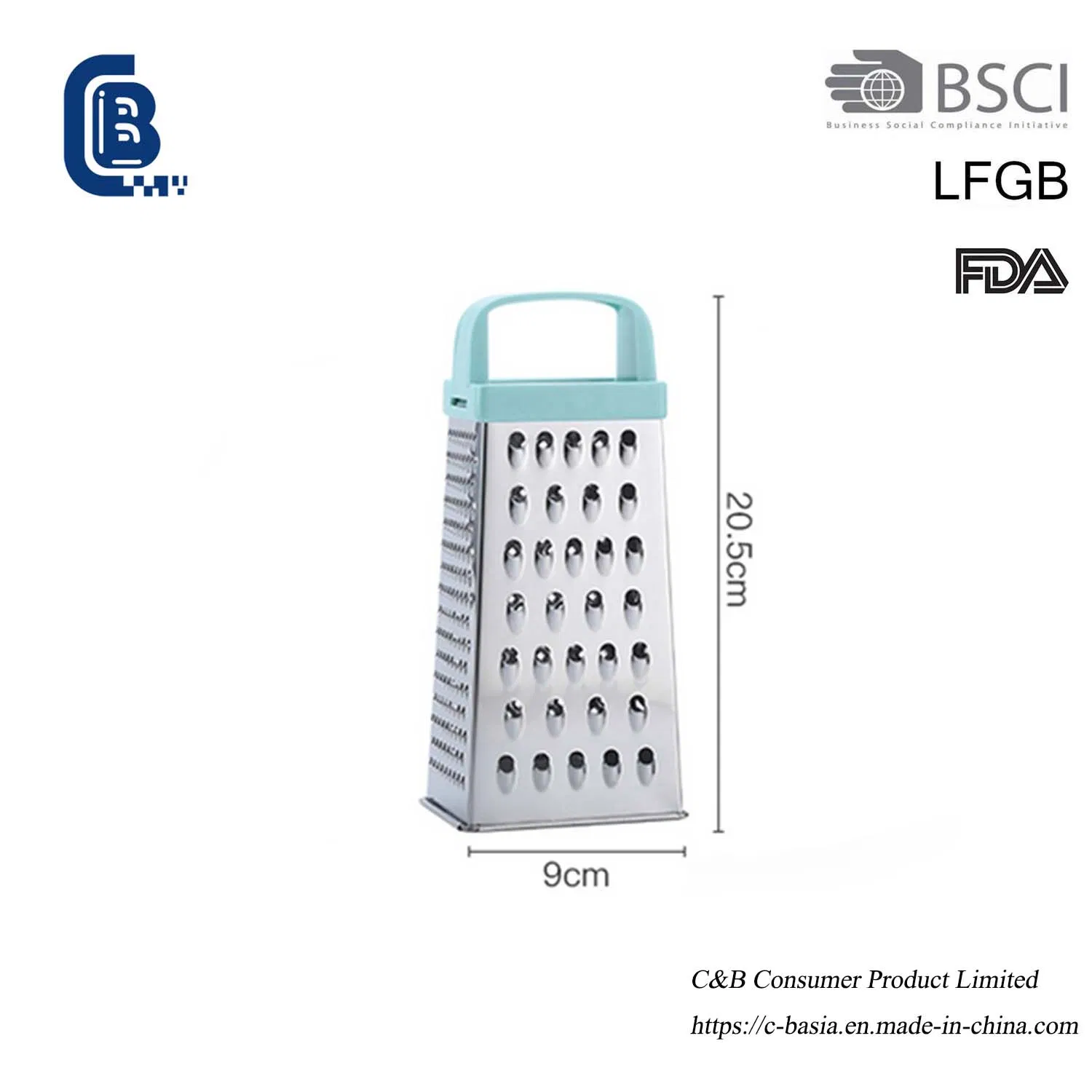 4-сторонняя тёрка для сыра и овощей из нержавеющей стали