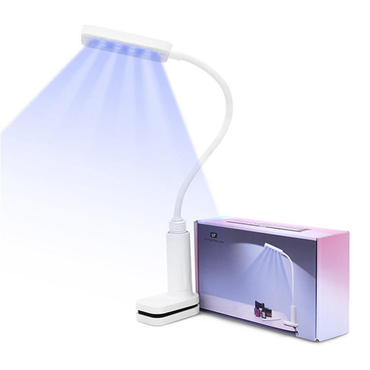 Portable Acrylic Gel UV Nail Lamp with Gooseneck for Manicure and Lighting, LED Nail Dryer Light for Salon & Home