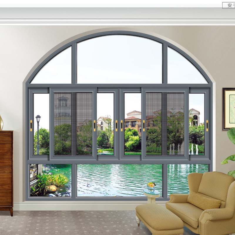 American Exterior Aluminium Profile PVC UPVC Invisible Screen Window Lock Profile Glass Door Hardware Window