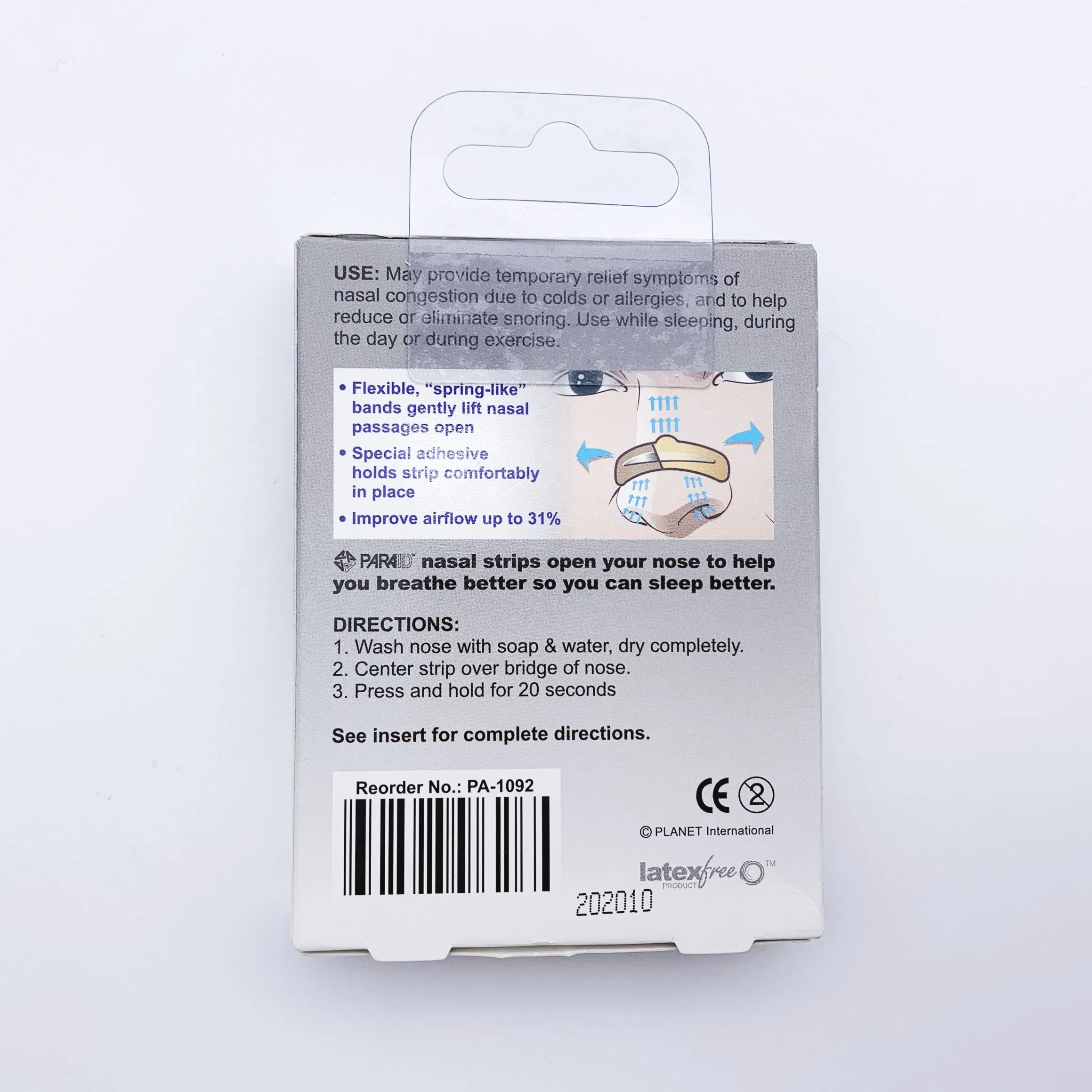 Transparent 61X19mm Tan Medium Adult Breath Noses Nasal Strips